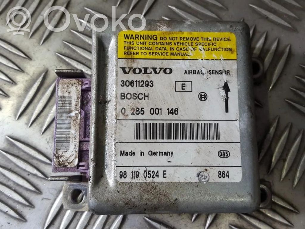 Centralina/modulo airbag   0285001146,30611293,0285001146,30611293,981190524E