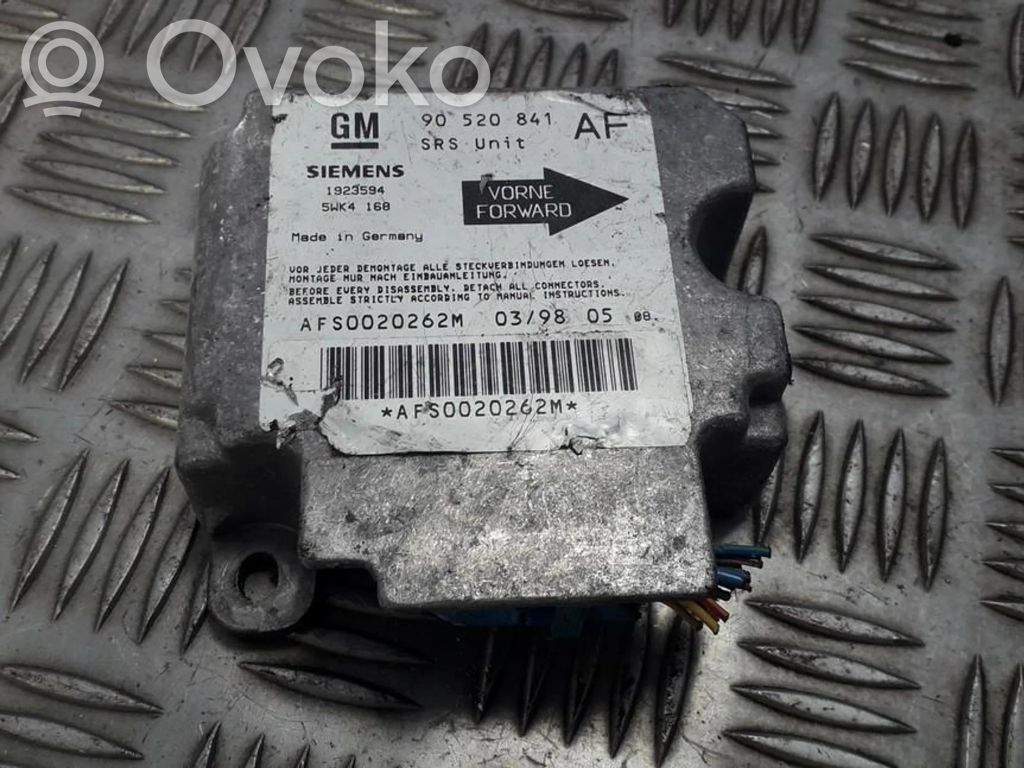 Centralina/modulo airbag   90520841AF,GM90520841AF,5WK4168,90520841AF,GM90520841,GM90520841AF