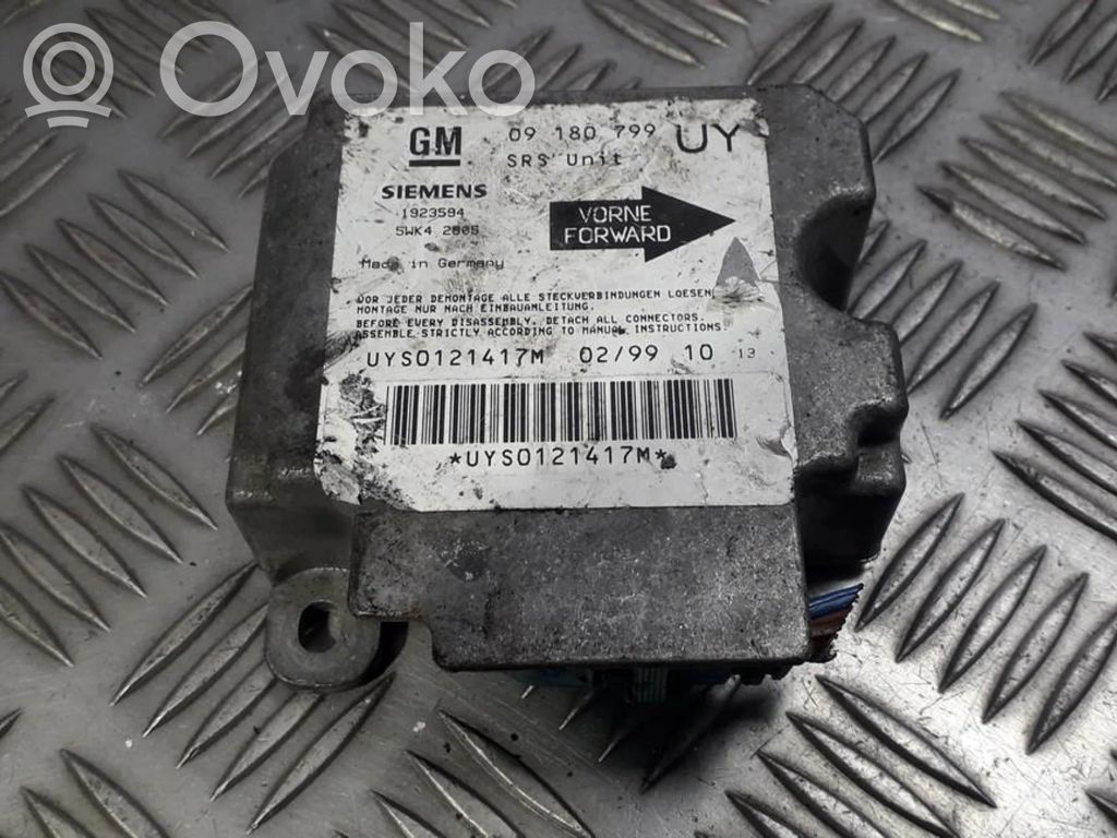 Centralina/modulo airbag   09180799UY,GM09180799UY,09180799UY,5WK42905,GM09180799,GM09180799UY
