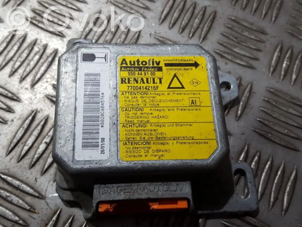Renault Laguna I Centralina/modulo airbag 