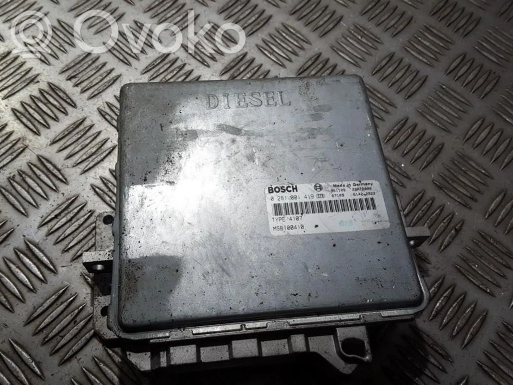 Sterownik / Moduł ECU   0281001419,MSB100410,0281001419,MSB100410