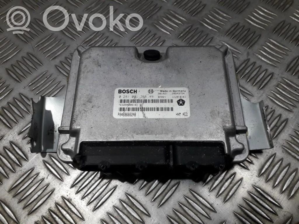 Engine control unit/module   0281001768,P04686662AB,0281001768,P04686662AB