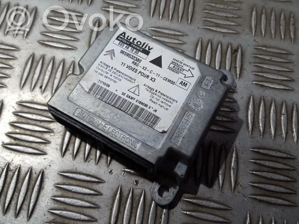 Module de contrôle airbag   9659532380,603481900,603481900,9659532380