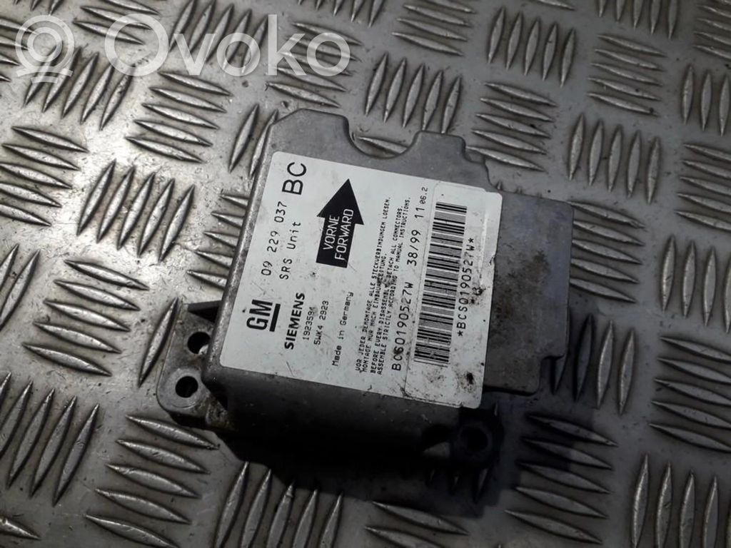 Centralina/modulo airbag   09229037BC,5WK429231923594,09229037BC,1923594,5WK42923