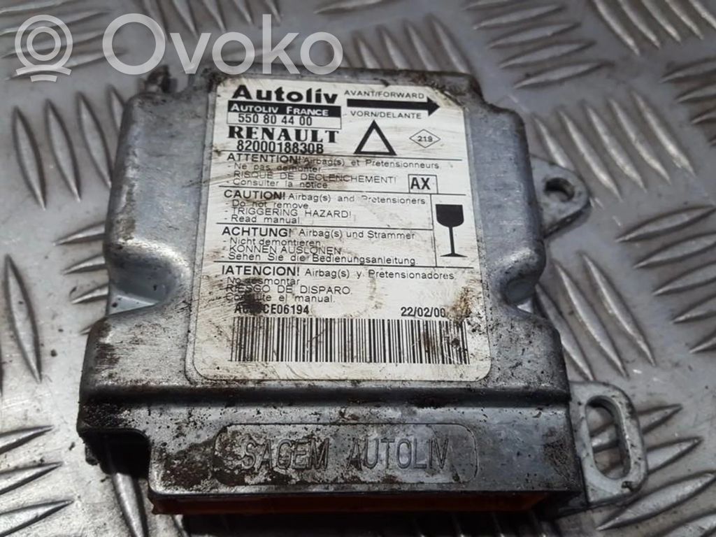 Centralina/modulo airbag   8200018830B,550804400,550804400,8200018830B