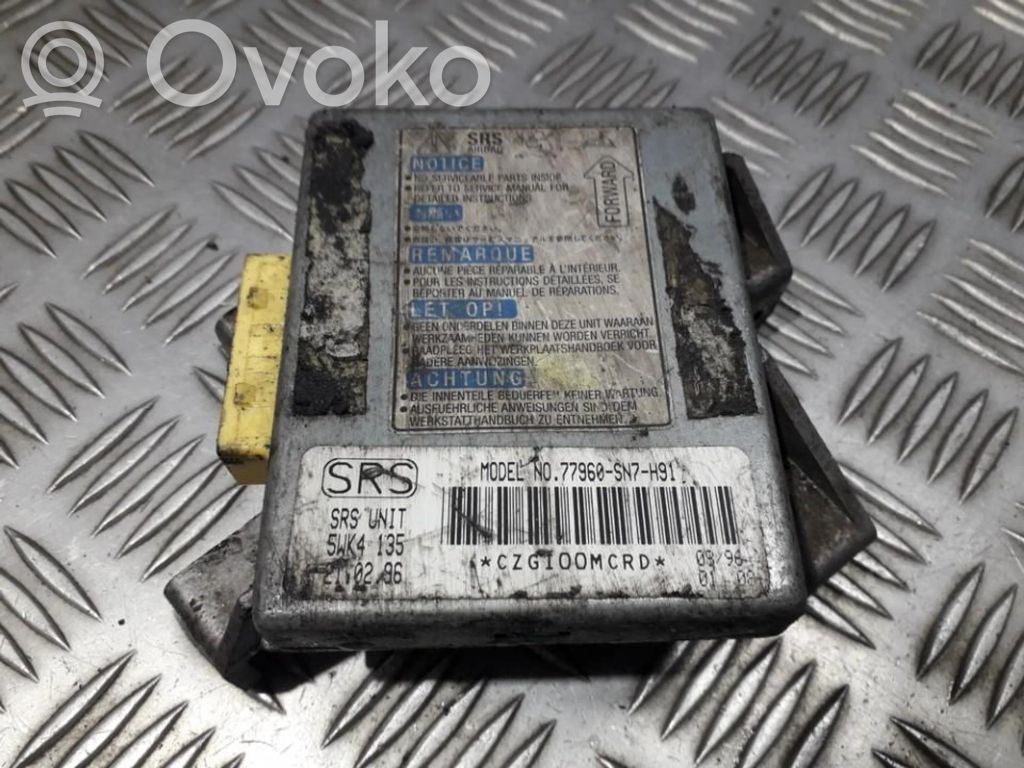 Unidad de control/módulo del Airbag   77960SN7H91,77960SN7H91,5WK4135,77960SN7H91,77960SN7H91