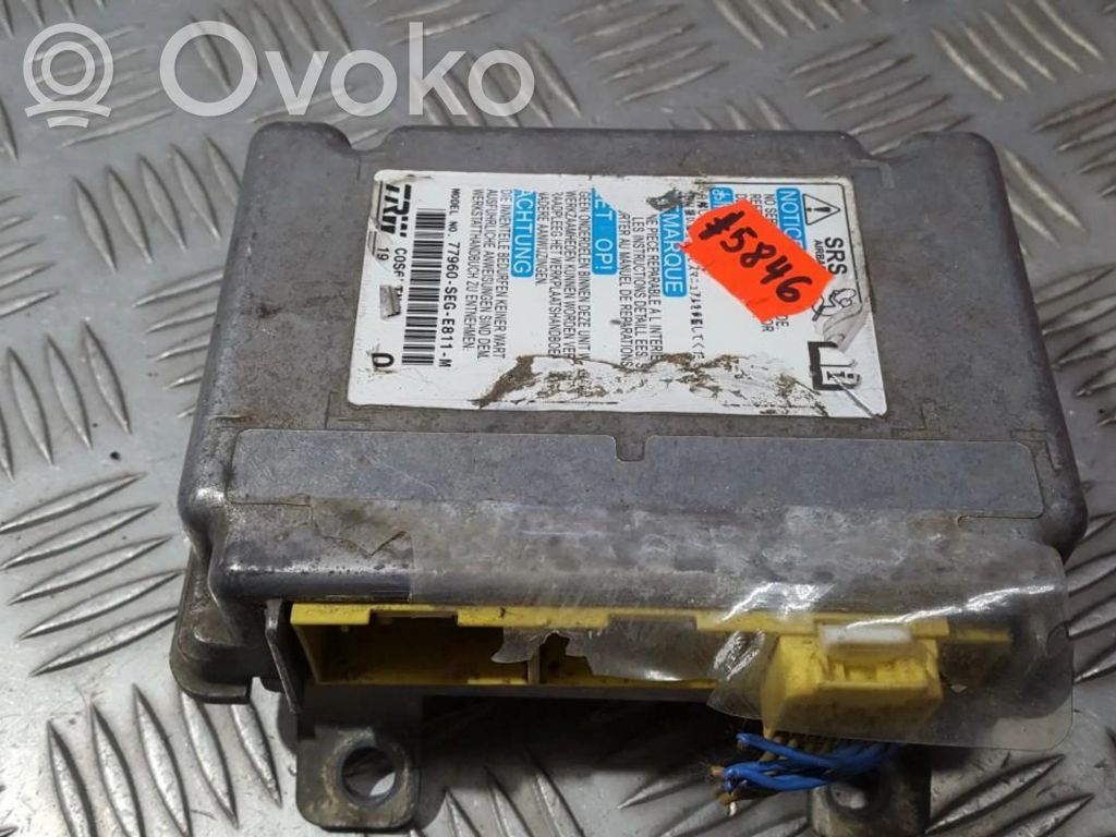 Centralina/modulo airbag   77960SEGE811M,77960SEGE811M,77960SEGE811M,77960SEGE811M