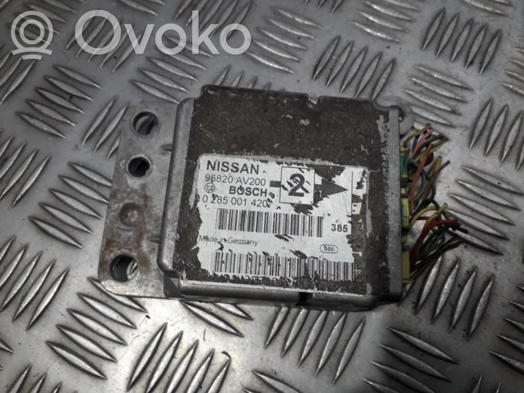Centralina/modulo airbag   98820AV200,0285001420,0285001420,98820AV200