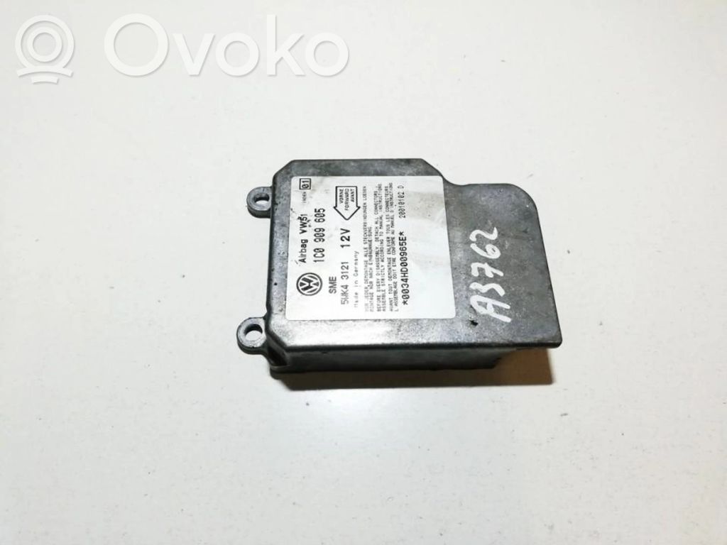 Module de contrôle airbag   1C0909605,5WK4312120010102D,1C0909605,20010102D,5WK43121