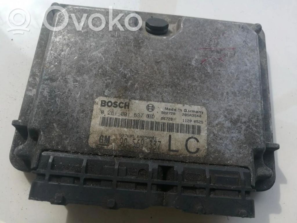 Unidad de control/módulo del motor   0281001637,90569337,0281001637,90569337
