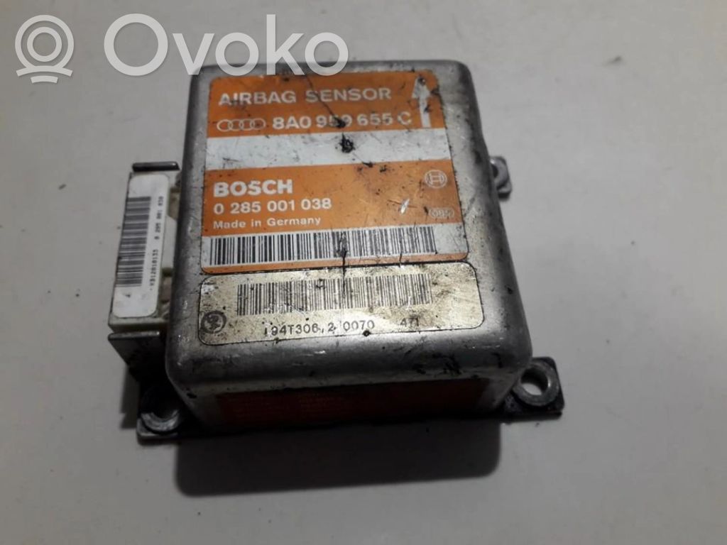 Module de contrôle airbag   8A0959655C,0285001038,0285001038,8A0959655C