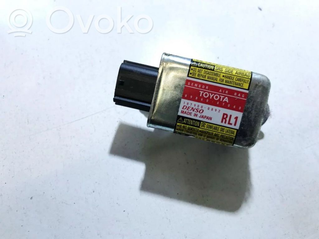 Toyota Prius (XW20) Sensore dāurto/d'impatto apertura airbag
