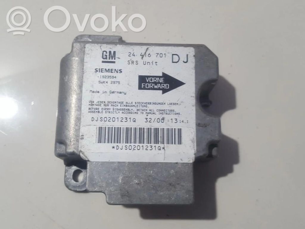 Opel Vectra B Centralina/modulo airbag 