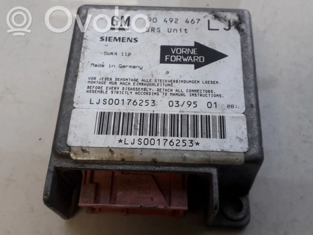 Unidad de control/módulo del Airbag   90492467,5WK4110,5WK4110,90492467