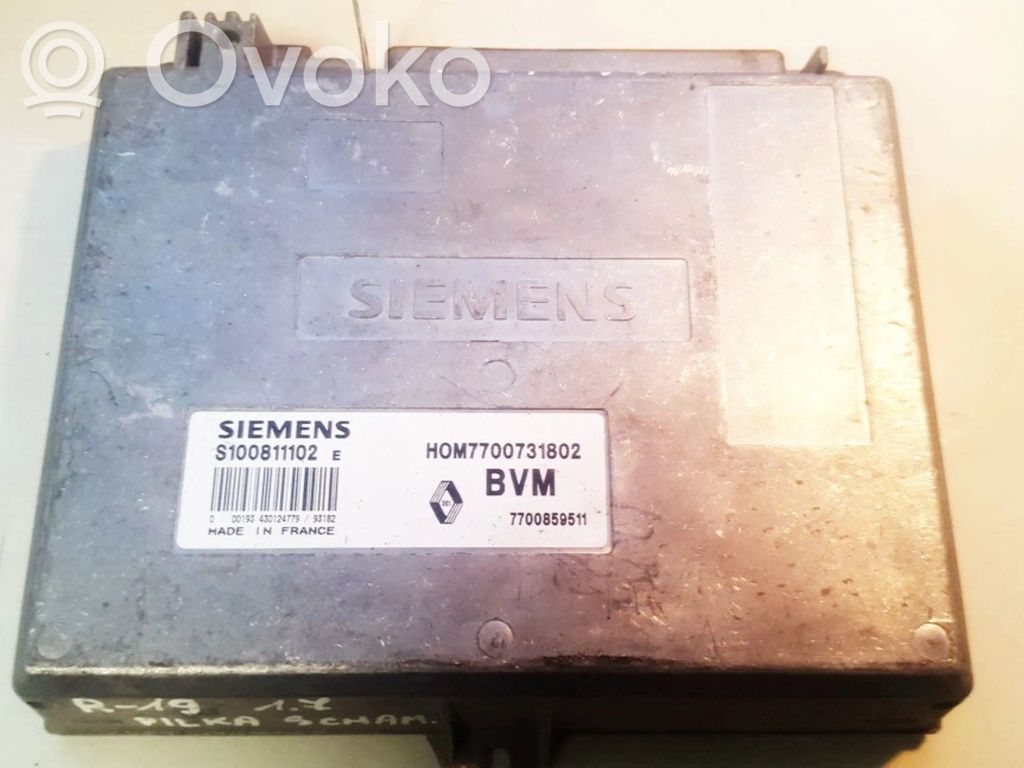 Engine control unit/module   S100811102E,HOM7700731802,7700859511,HOM7700731802,S100811102E