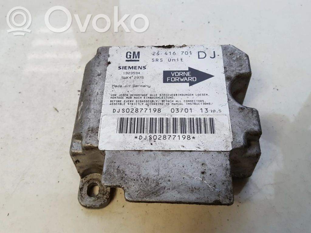 Airbag control unit/module   24416701,1923594,1923594,24416701,5WK2975