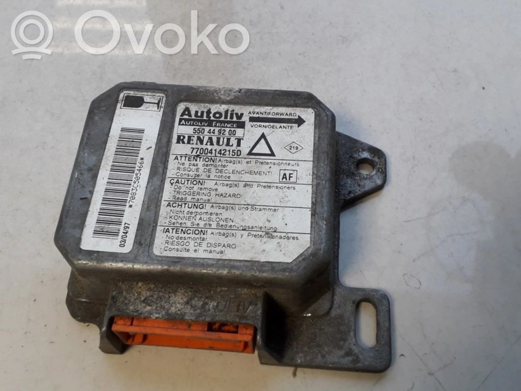 Centralina/modulo airbag   7700414215D,550449200,550449200,7700414215D