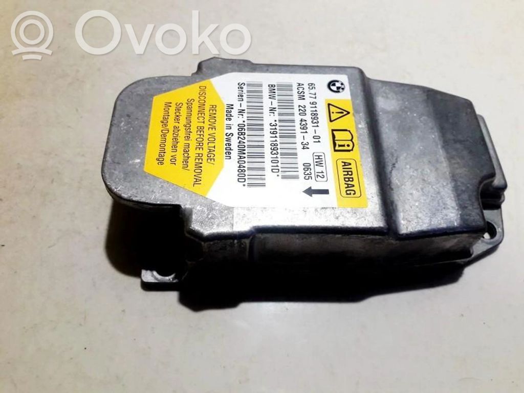 BMW 5 E60 E61 Unitate/modul de comandă airbaguri 
