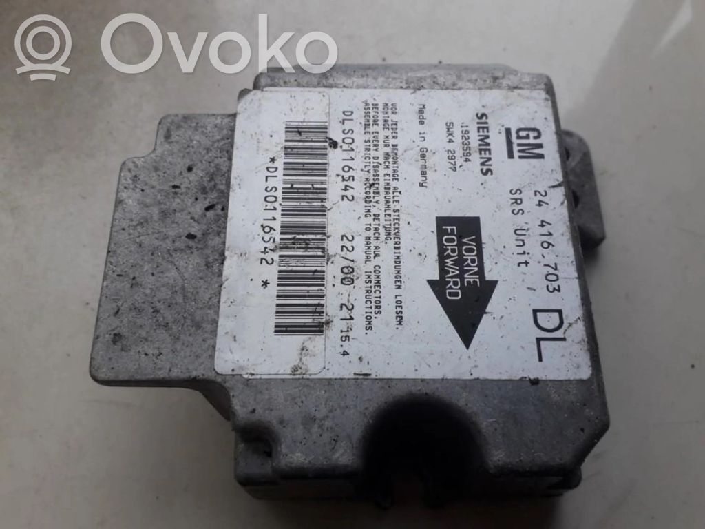 Centralina/modulo airbag   24416703,1923594,1923594,24416703