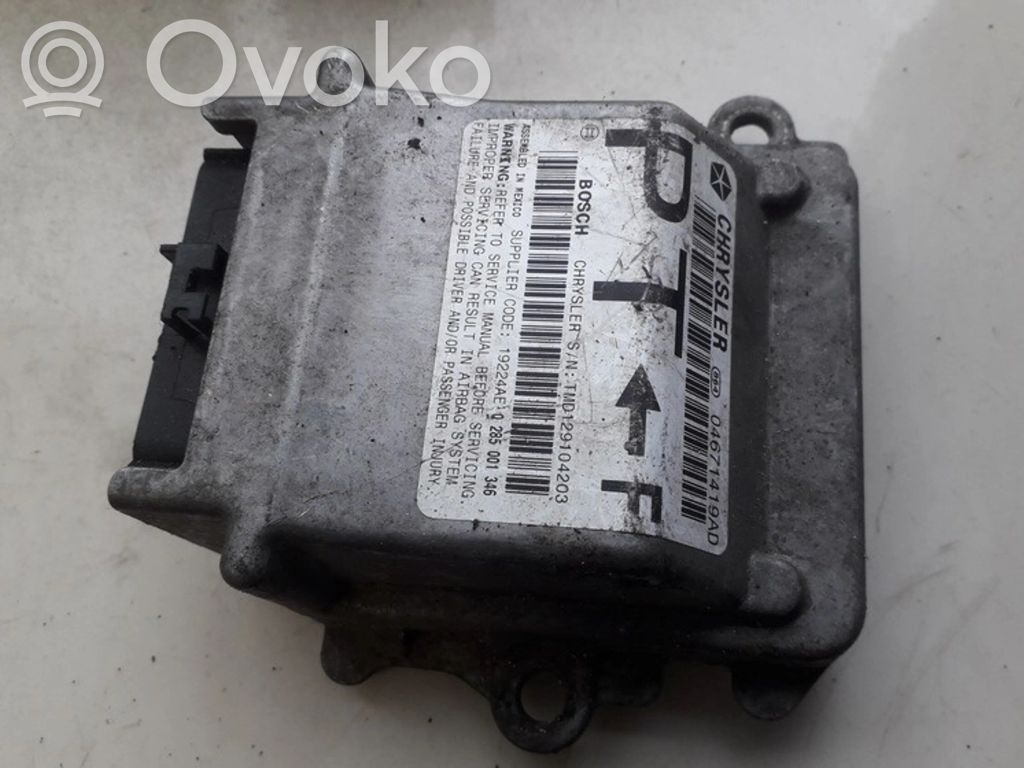 Turvatyynyn ohjainlaite/moduuli   04671419AD,0285001346,0285001346,04671419AD