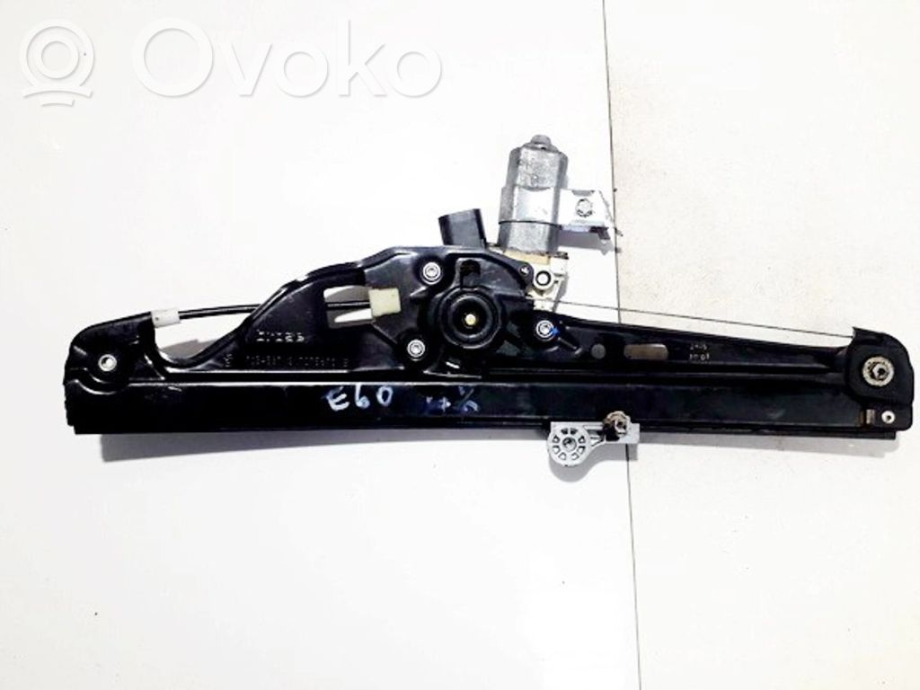 BMW 5 E60 E61 Regulador con motor de la ventanilla de la puerta corredera 