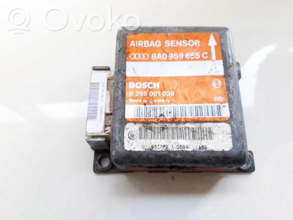 Unitate/modul de comandă airbaguri   8A0959655C,0285001038,8A0959655C