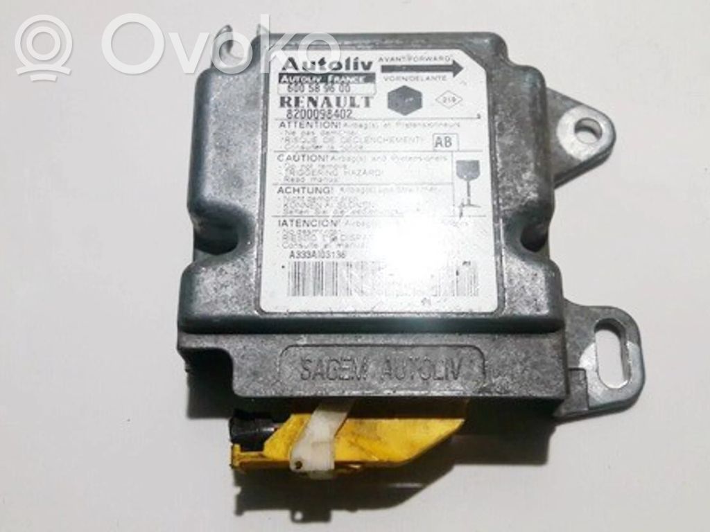 Renault Kangoo I Module de contrôle airbag