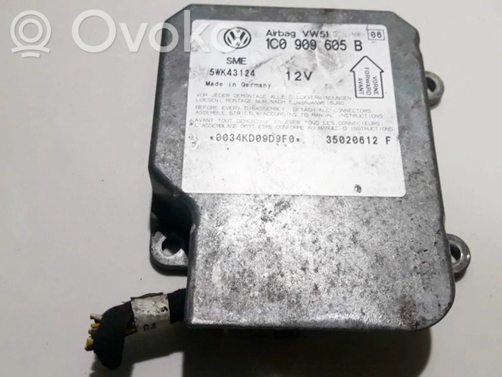 Unitate/modul de comandă airbaguri   1C0909605B,35020612F,1C0909605B,35020612F,5WK43124
