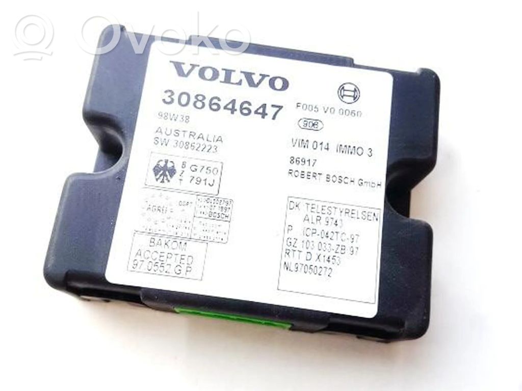 Volvo S40, V40 Lettore di codici immobilizzatore (antenna) 