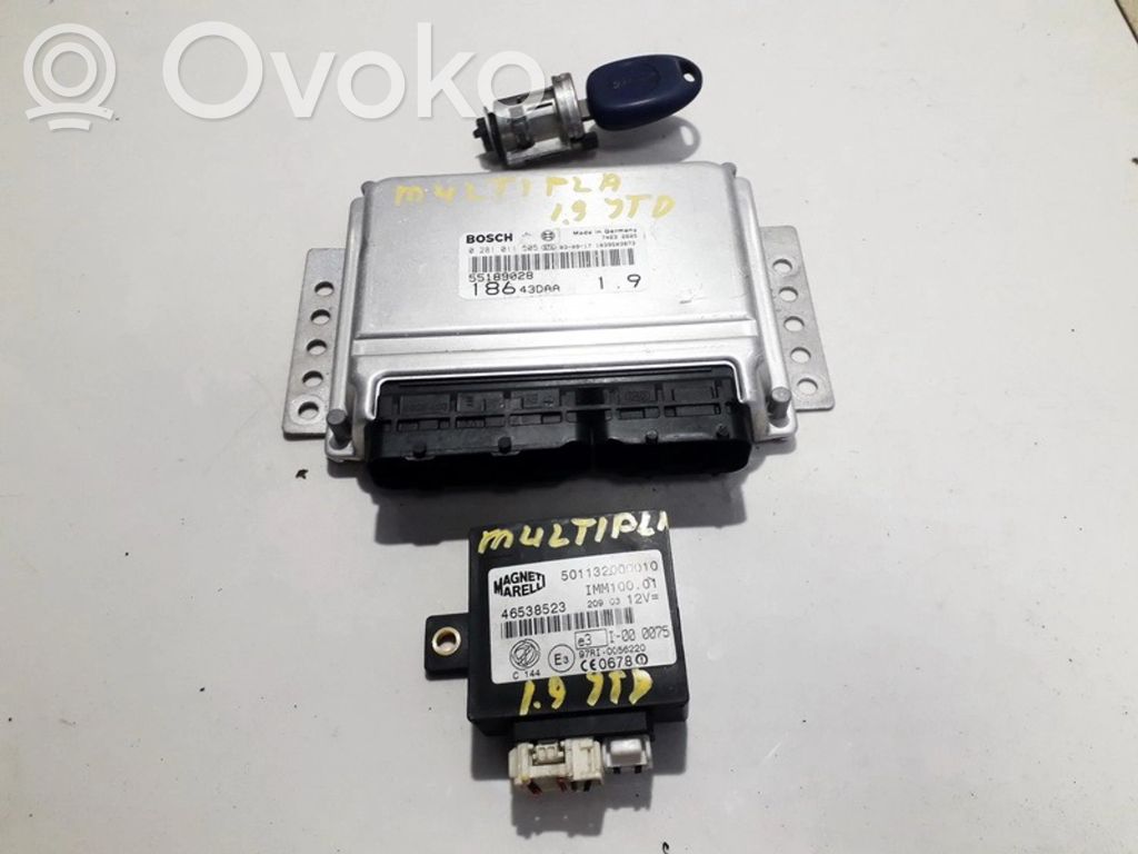 Komputer / Sterownik ECU i komplet kluczy   0281011505,74632605,0281011505,46538523,501132000010,55189028,74632605,I000075