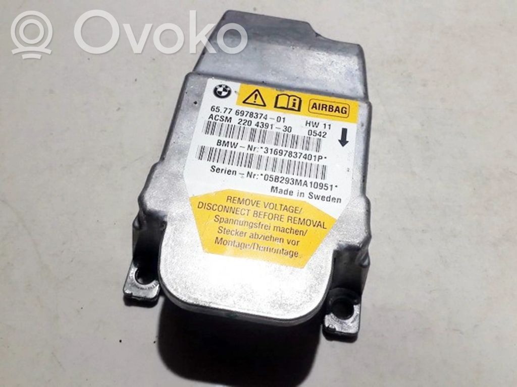 Module de contrôle airbag   65776978374,31697837401P,05B293MA10951,31697837401P,65776978374