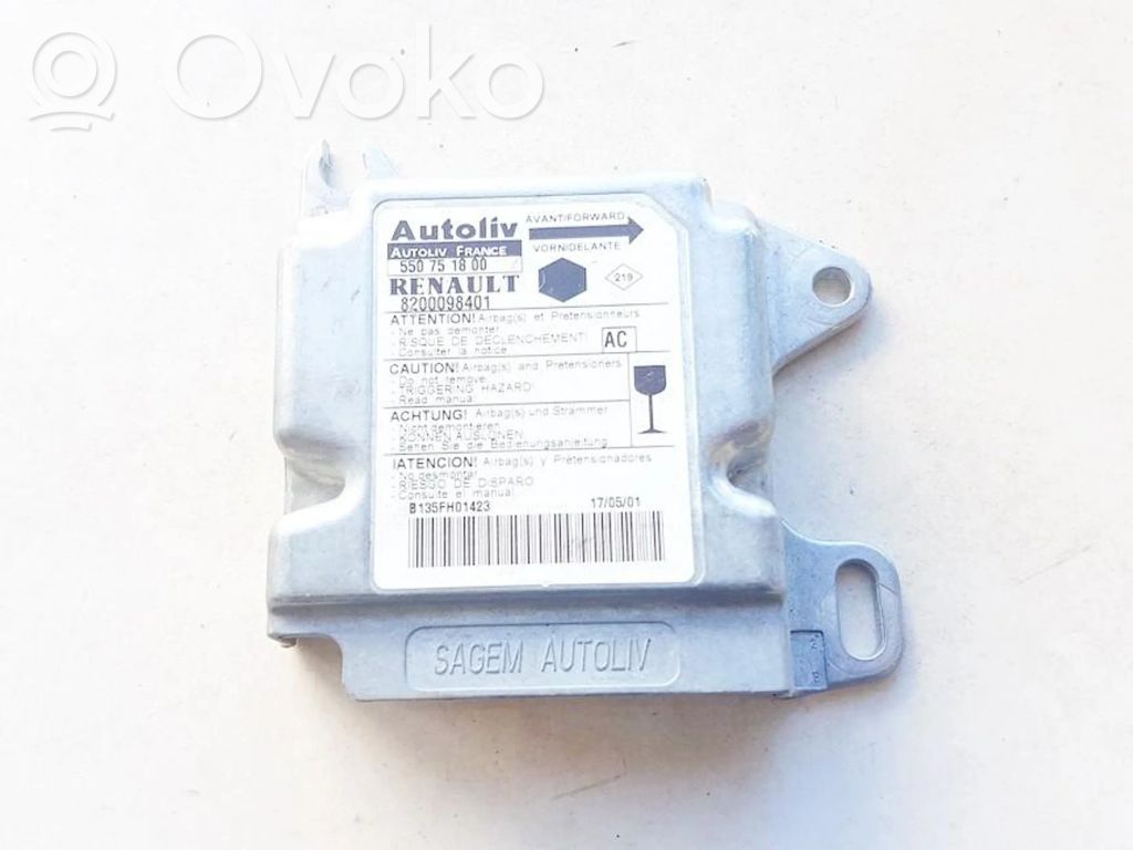 Renault Kangoo I Unitate/modul de comandă airbaguri 