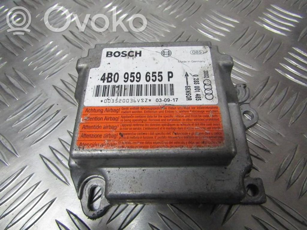 Unidad de control/módulo del Airbag   4B0959655P,0285001485,0285001485,4B0959655P
