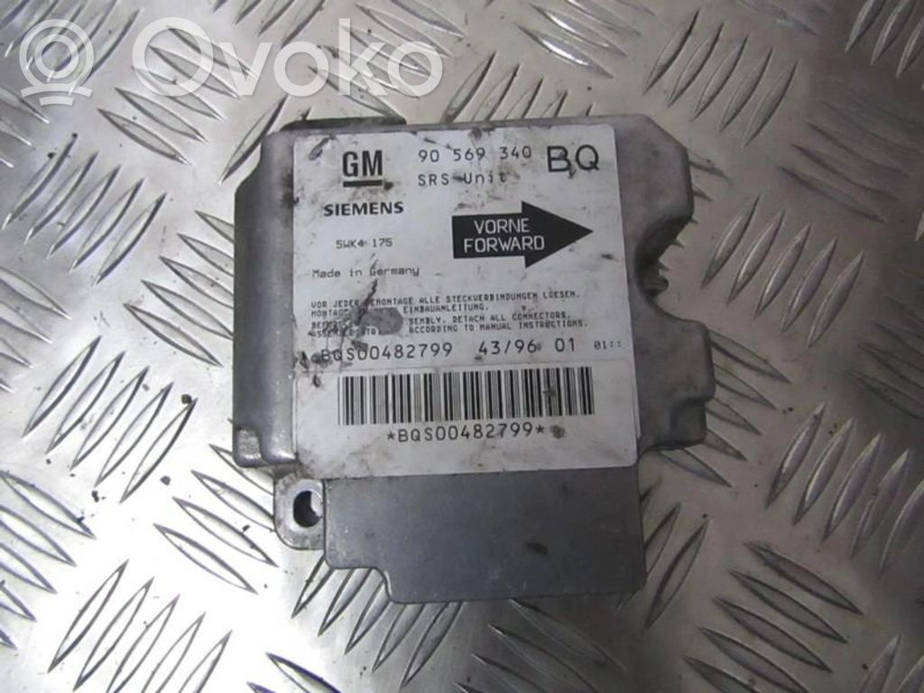Module de contrôle airbag   90569340,5WK4175,5WK4175,90569340