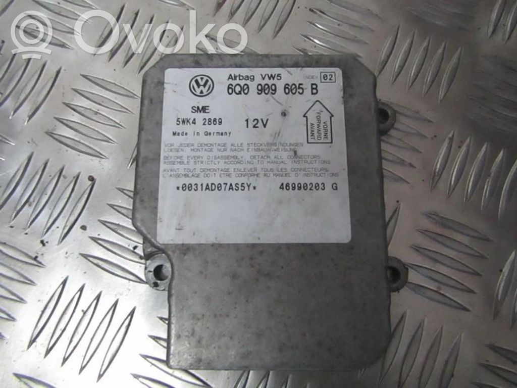 Unitate/modul de comandă airbaguri   6Q0909605B,5WK42869,46990203G,5WK42869,6Q0909605B