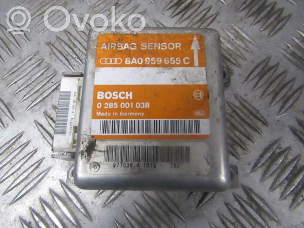 Sterownik / Moduł Airbag   8A0959655C,0285001038,0285001038,8A0959655C