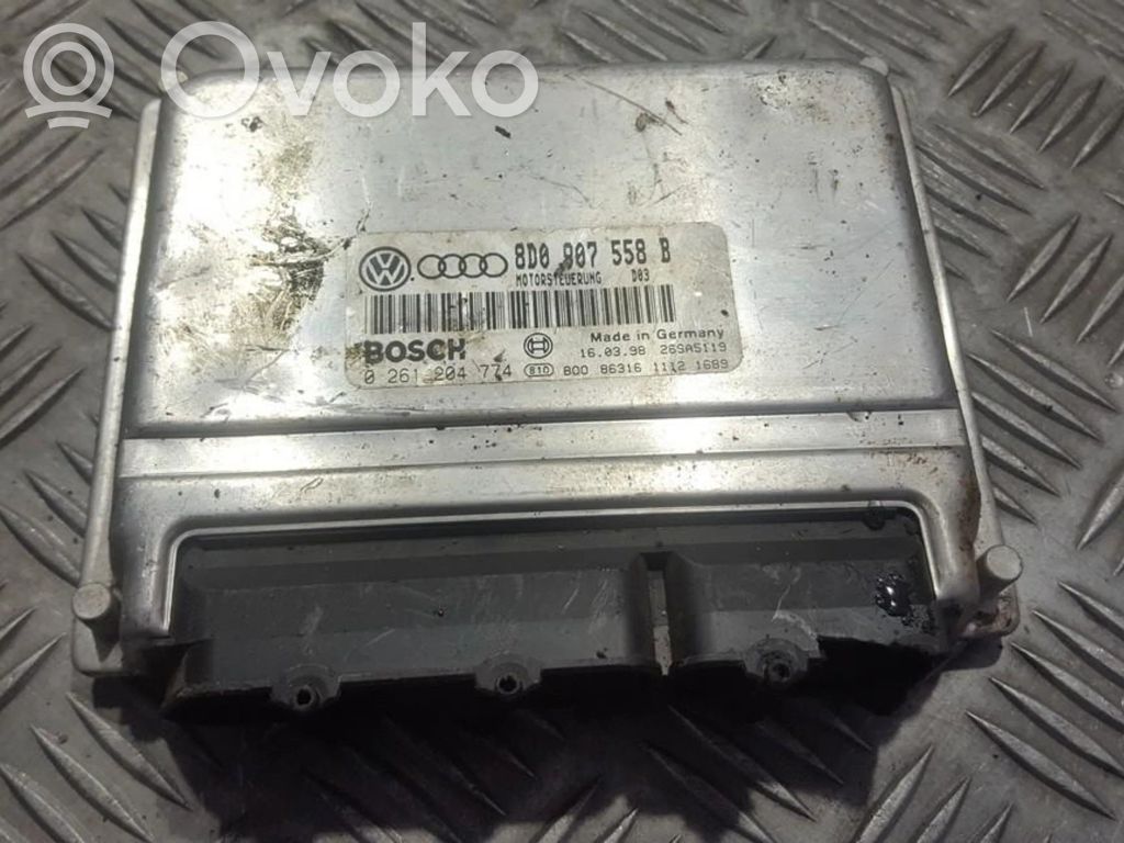 Moottorin ohjainlaite/moduuli   8D0907558B,0261204774,0261204774,8D0907558B