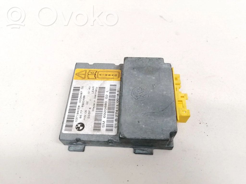 BMW 7 E65 E66 Module de contrôle airbag 