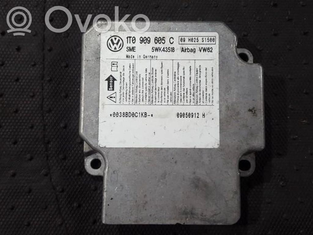 Centralina/modulo airbag   1T0909605C,5WK43518,1T0909605C,5WK43518