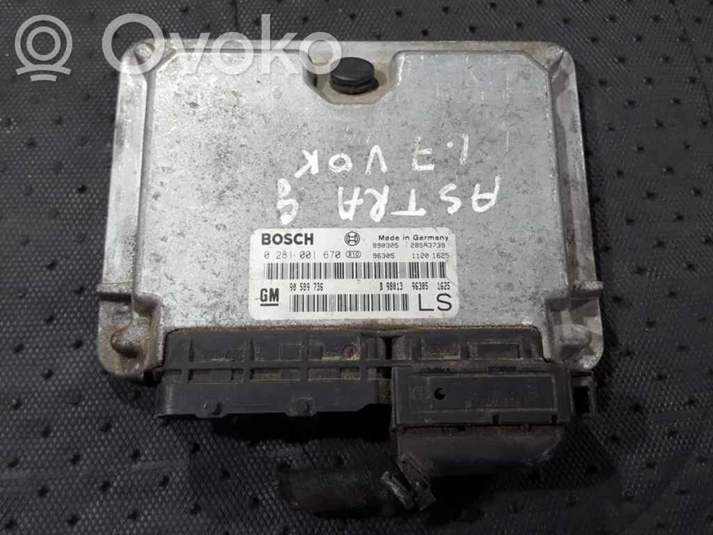 Opel Astra G Sterownik / Moduł ECU 