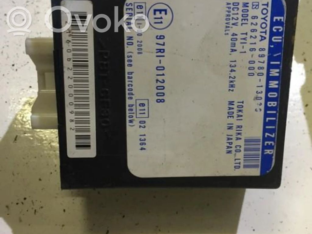 Toyota Corolla Verso E121 Unitate/modul comandă imobilizator 