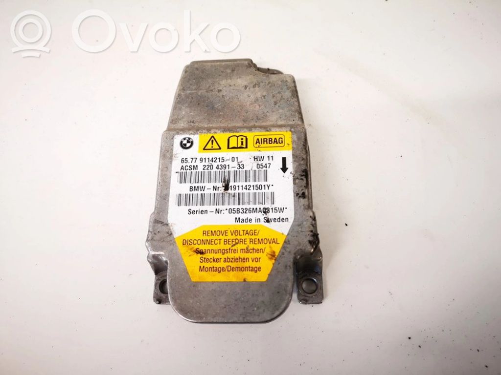 BMW 5 E60 E61 Module de contrôle airbag 