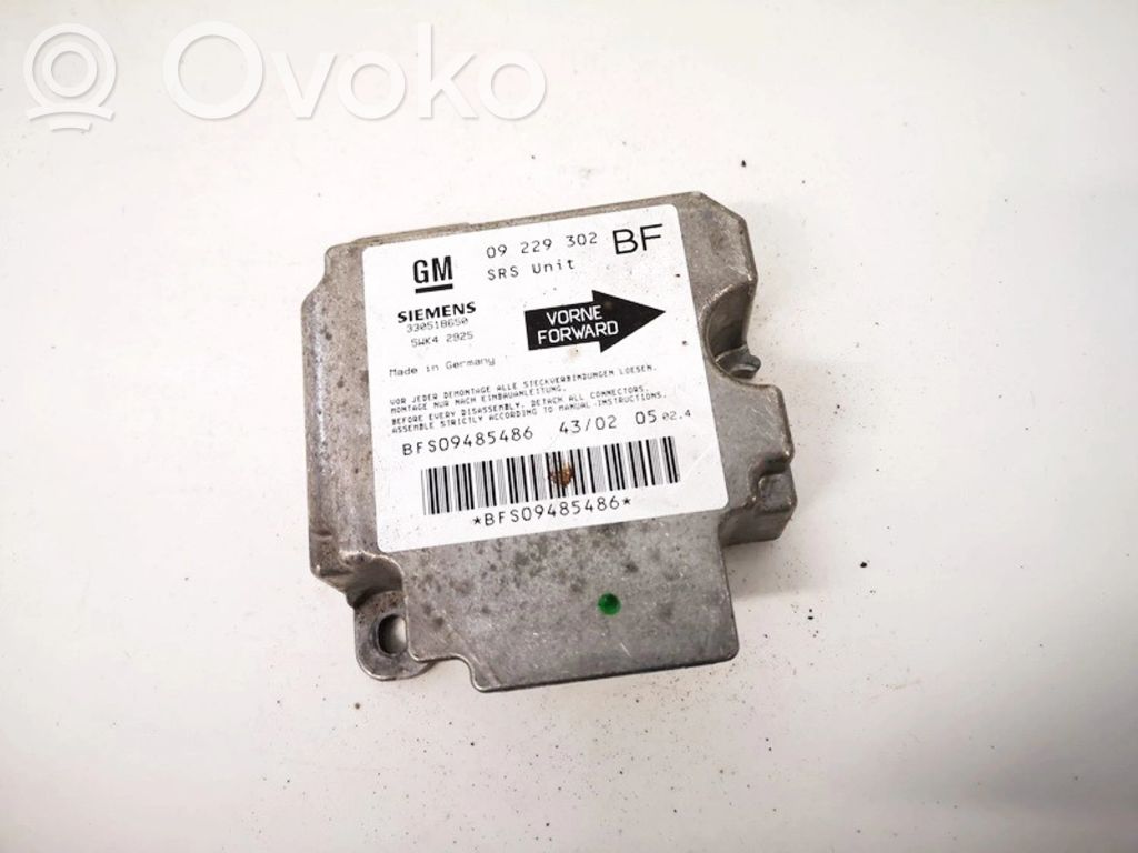 Module de contrôle airbag   09229302BF,5WK42925,09229302BF,5WK42925