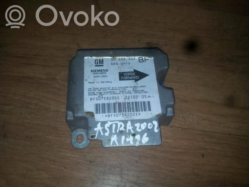 Opel Astra G Centralina/modulo airbag