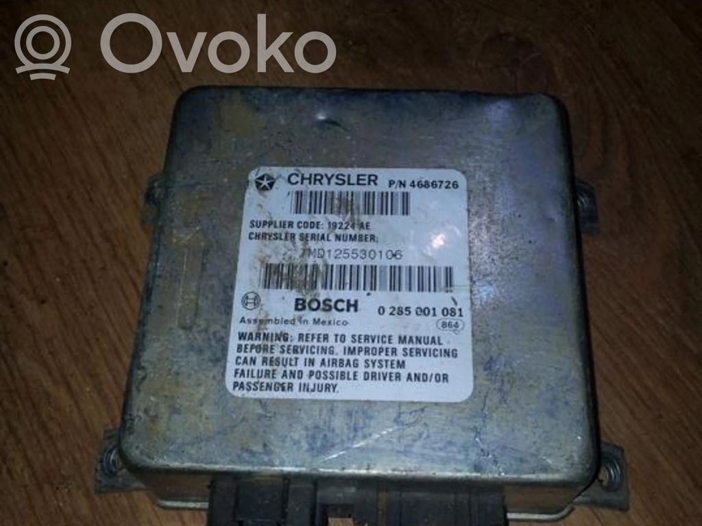 Module de contrôle airbag   P4686726,0285001081,0285001081,P4686726