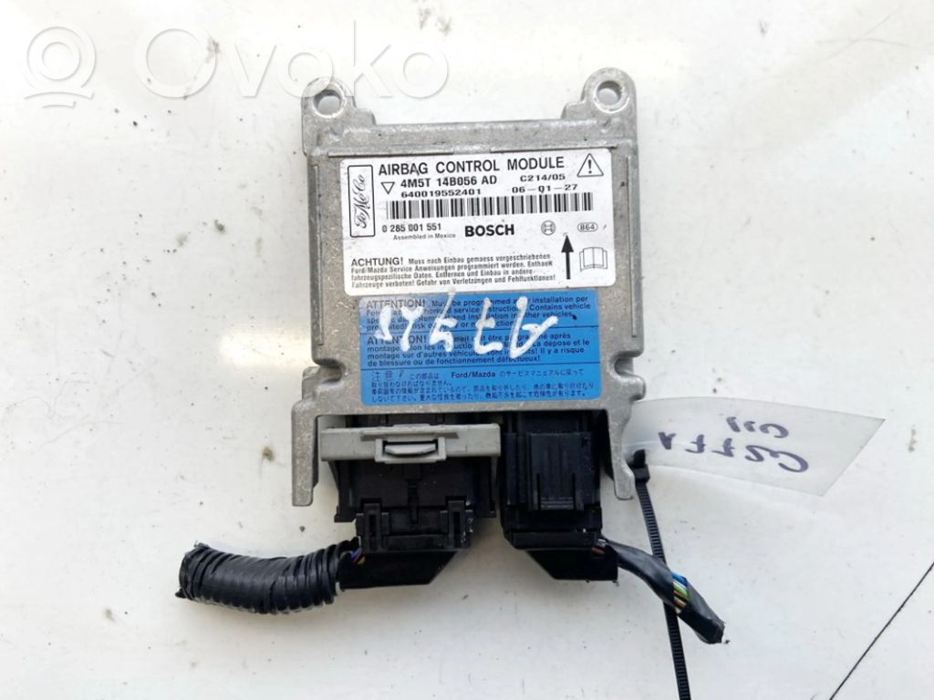 Airbag control unit/module   4M5T14B056AD,4M5T14B056AD,0285001551,4M5T14B056AD,4M5T14B056AD,640019552401,C214
