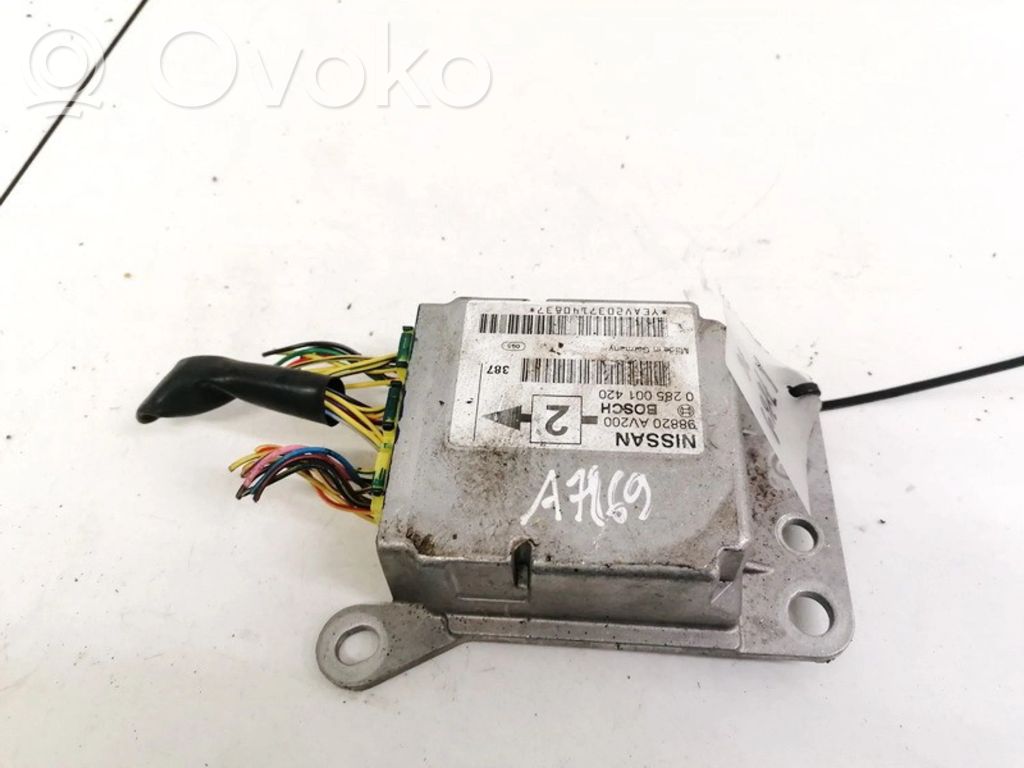 Centralina/modulo airbag   98820AV200,0285001420,0285001420,98820AV200