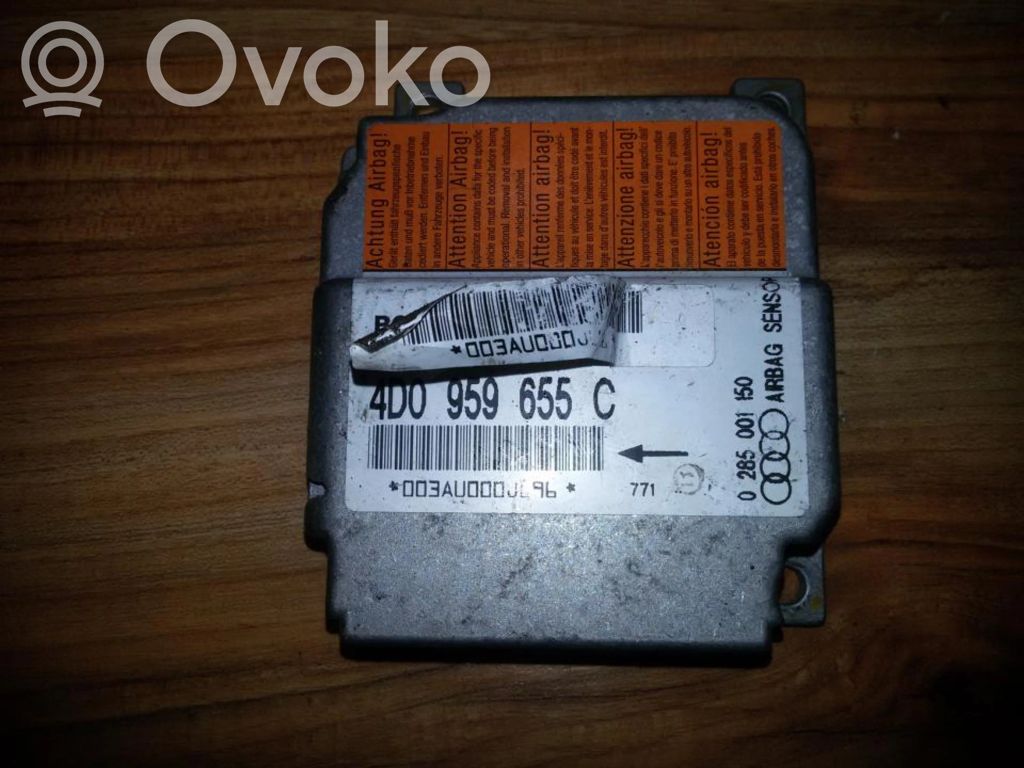 Unidad de control/módulo del Airbag   4D0959655C,0285001150,0285001150,4D0959655C