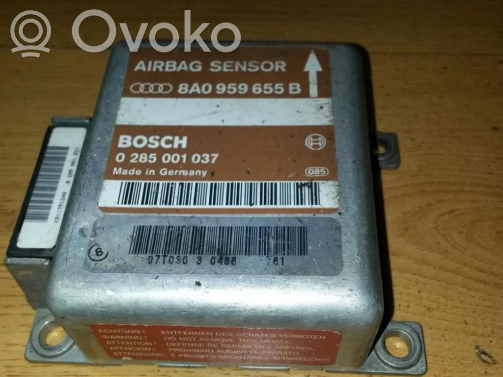 Airbagsteuergerät   8A0959655B,0285001037,0285001037,8A0959655B