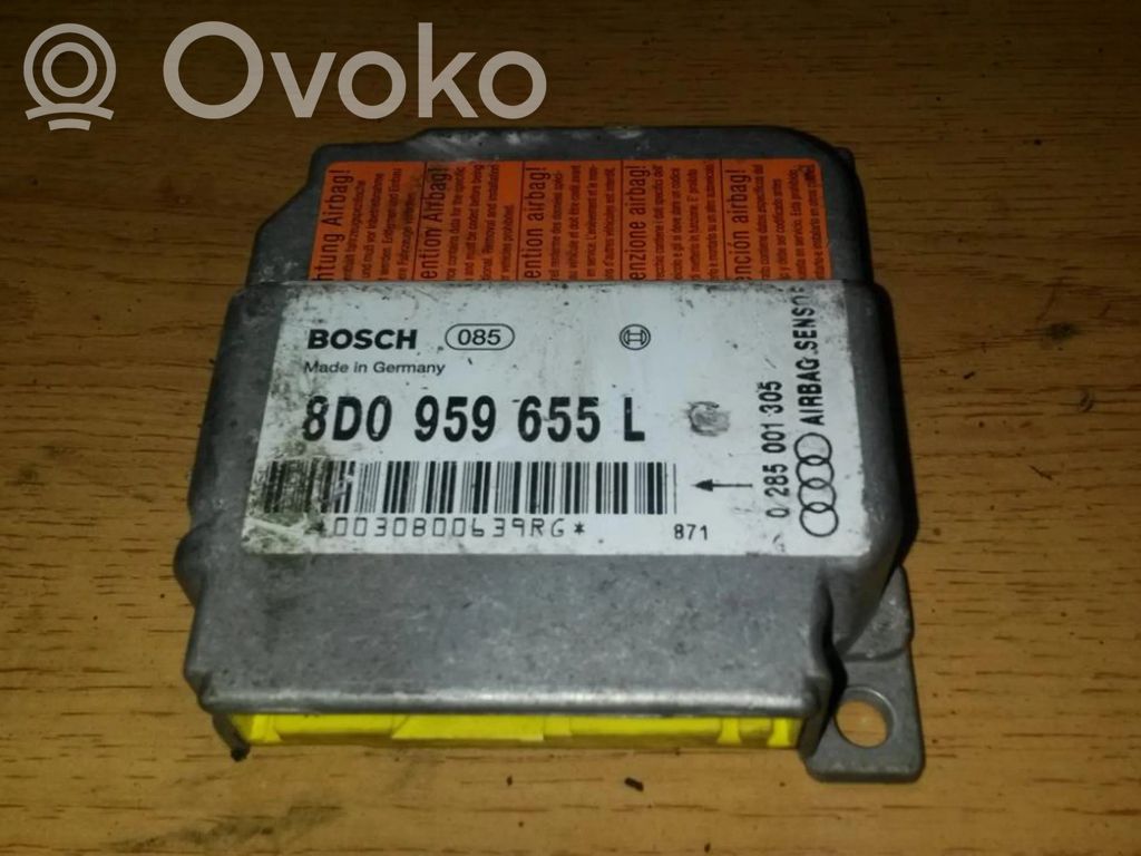 Unidad de control/módulo del Airbag   8D0959655L,0285001305,0285001305,8D0959655L